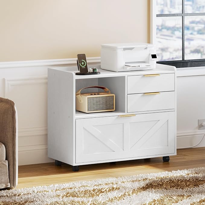 HOOBRO Lateral File Cabinet, Wooden Office Storage Drawers - Image 7