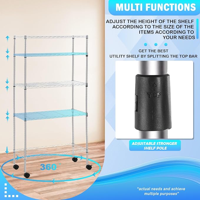 PayLessHere | 5-Tier Wire Shelf - Image 2