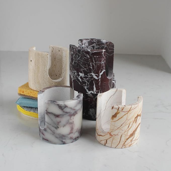 Natural Marble Travertine Sponge Holder - Image 4