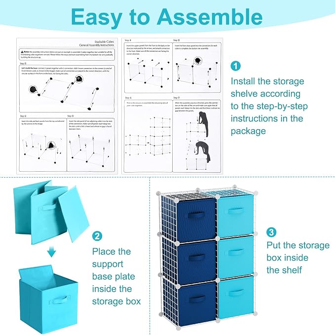 Leinuosen 6 Cube Storage Organizer - Image 3