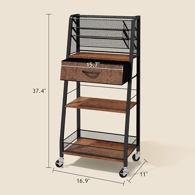3 Tier Rolling Cart - Image 2