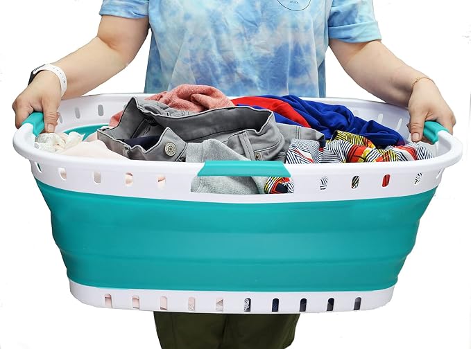 SAMMART 44L Collapsible Plastic Laundry Basket - Image 6