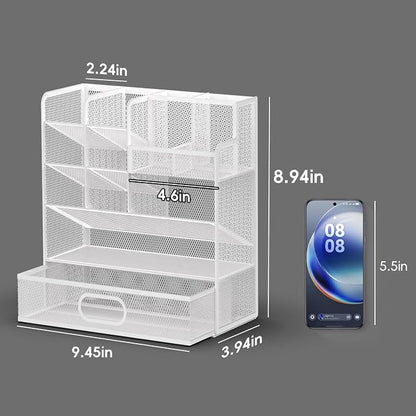 Mesh Pen Organizer for Desk, Large Capacity Storage for School Office Home - Image 2
