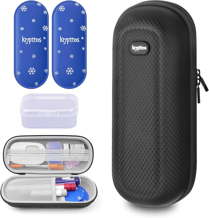 Krypthos Insulin Cooler Travel Case, Diabetes Travel Bag by KrypthosCase