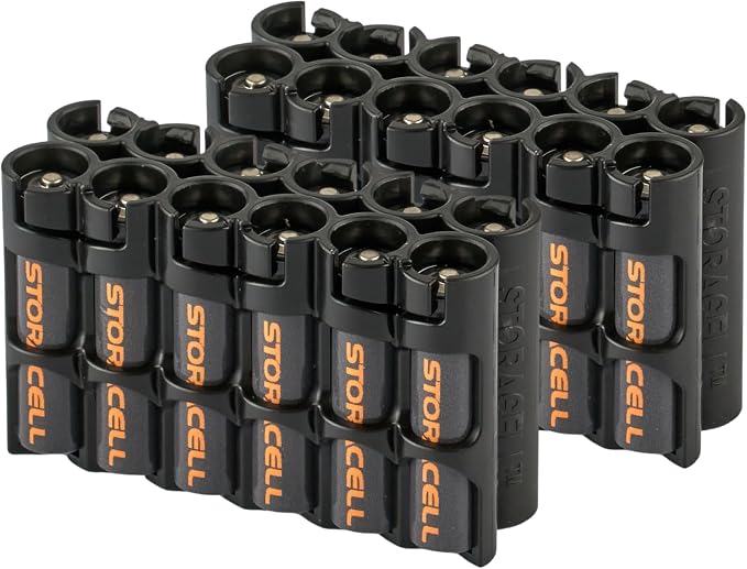 Storacell AAA-12 Battery Storage Caddy and Dispenser, Holds 12 AAA Batteries by Storacell