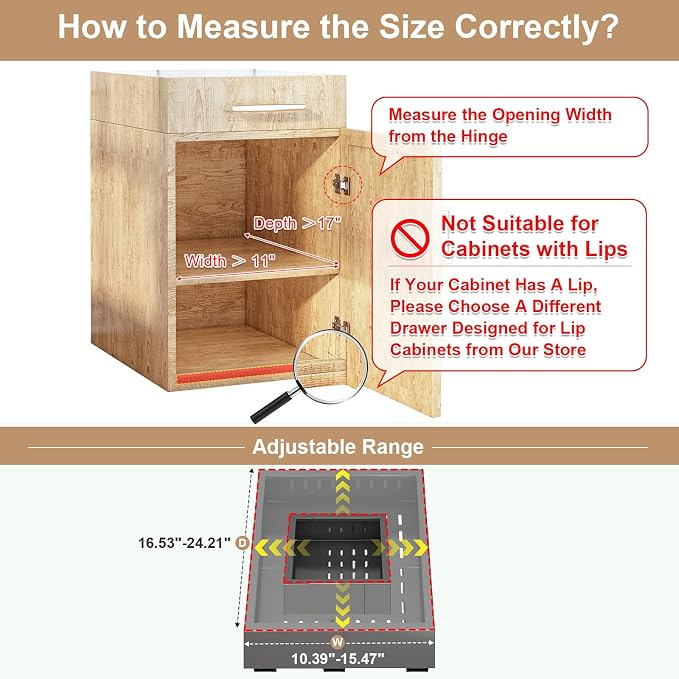 Pull out Cabinet Organizer, Width and Depth Expandable - Image 2