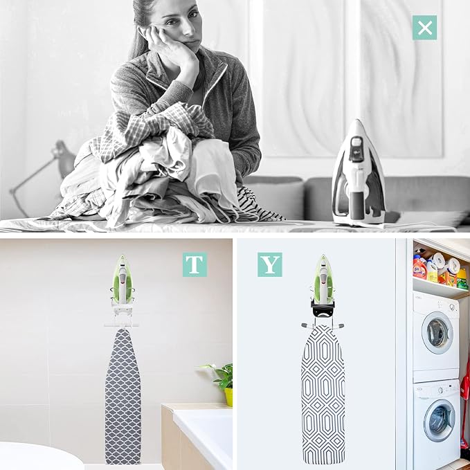 Ironing Board Hanger Wall Mount Electric Iron Holder Iron and Ironing Board - Image 5