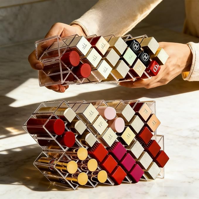 WECHENG Clear Plastic Acrylic Lipstick Organizer - Image 8