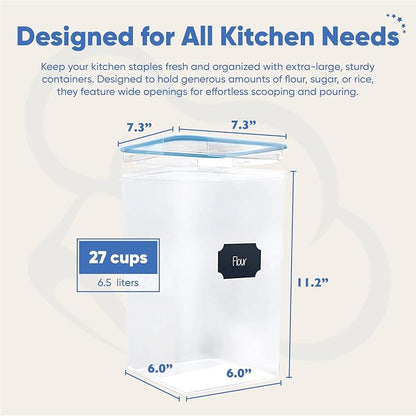 Chef's Path Extra Large Airtight Flour and Sugar Storage Containers - Image 4