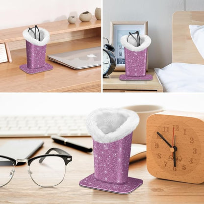 Fintie Plush Lined Eyeglasses Holder, Glasses Stand Case, Anti-scratch Glasses - Image 5