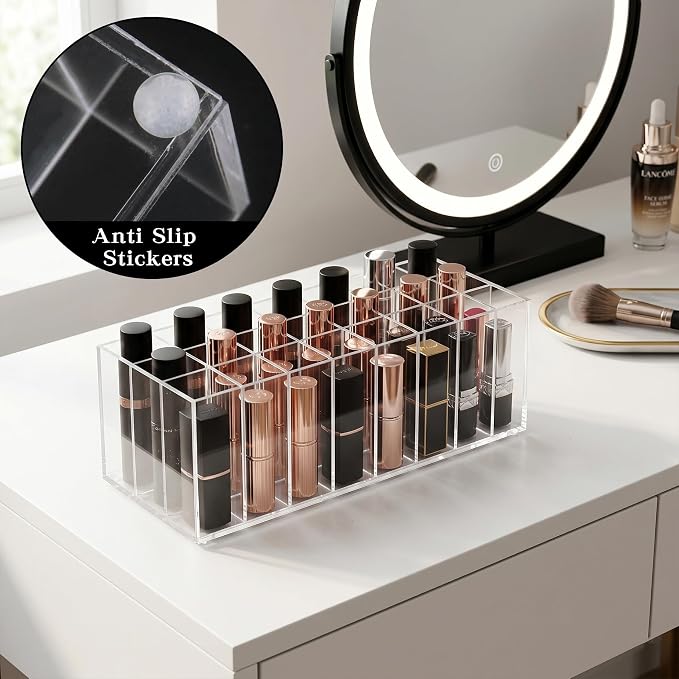 Lipstick Organizer 24 Slots Acrylic Lip Gloss Holder - Image 5