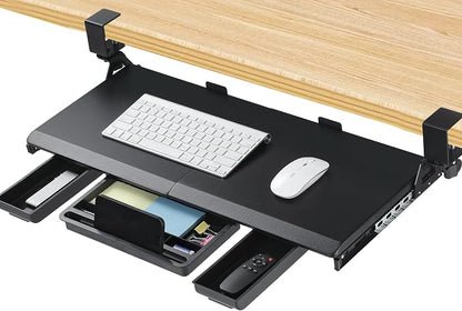 ETHU Keyboard Tray Under Desk, Pull Out Keyboard & Mouse Tray by ETHU