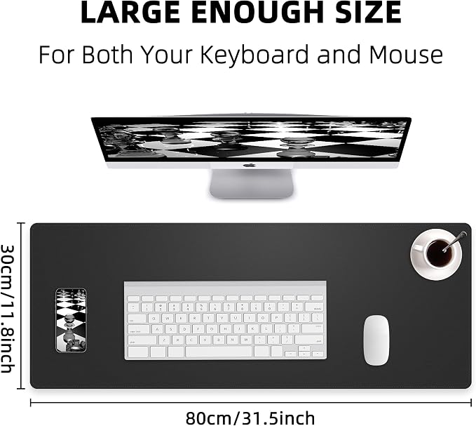 Non-Slip Desk Pad, Waterproof PU Leather Protector, Easy Clean Laptop Mat - Image 2