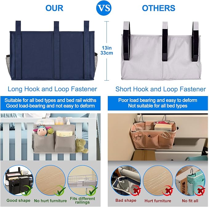 Surblue Caddy Hanging Organizer Bedside Storage Bag - Image 4