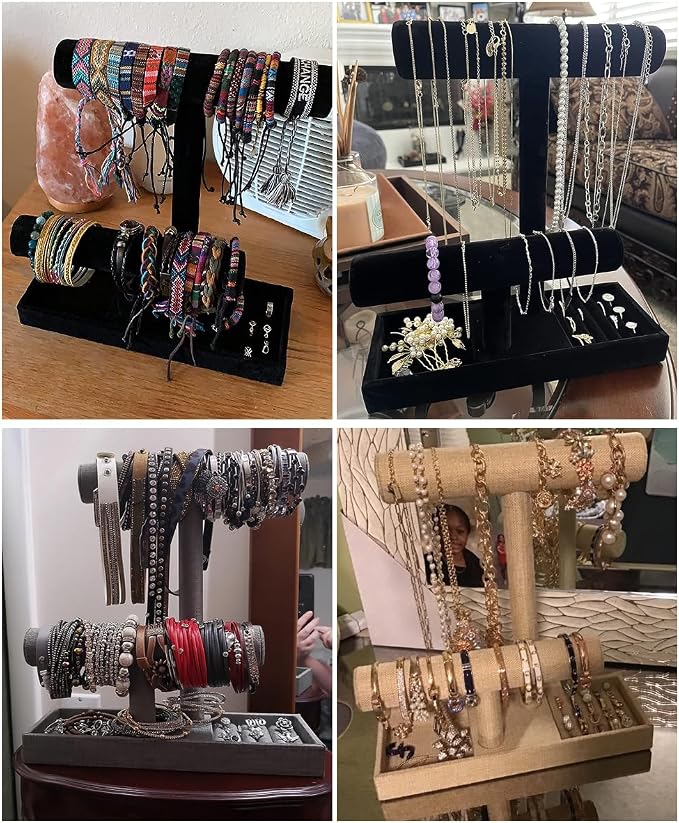 Coward 2 Tier Necklace Bracelet Holder Organizer - Image 3