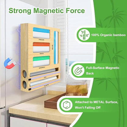 MSJGA Magnetic Food Bag Storage Organizer - Image 2