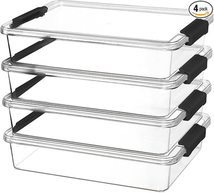 Vtopmart 4 Pack 6 Qt Plastic Storage Bins by Vtopmart