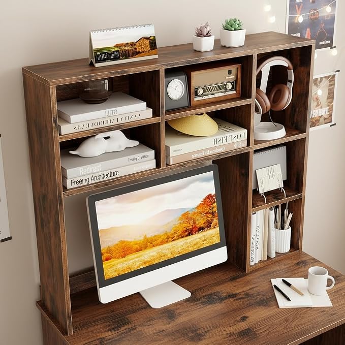 Tangkula Desktop Bookshelf, 3-Tier Desk Display Rack Organizer - Image 4