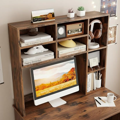 Tangkula Desktop Bookshelf, 3-Tier Desk Display Rack Organizer - Image 4