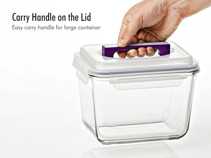 GLASSLOCK 125 Oz Glass Food Storage set of 2 – Large Capacity, Airtight & - Image 3