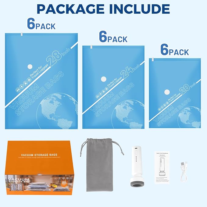 18 Pack Vacuum Storage Bags for Travel - Image 7