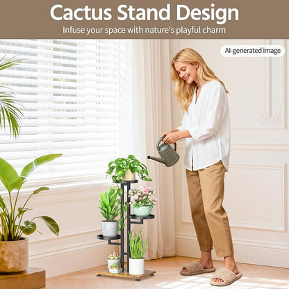 LASZOLA Black 3 Tiered Plant Stand Indoors Heavy Duty Metal Rack, Sturdy Multi - Image 2
