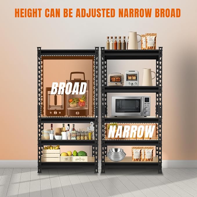 Big RED Storage Shelving Unit, 5-Tier Adjustable Storage Shelves, Heavy Duty - Image 9