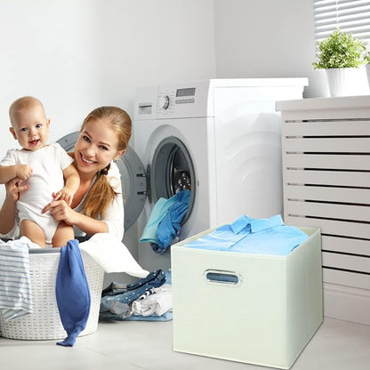 Fabric Cubby Storage Bins, Cube Organizer Bin Foldable Storage Boxes - Image 5