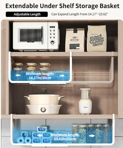 Expandable Under Shelf Basket Organizer, Under Shelf Storage, Hanging Baskets - Image 2