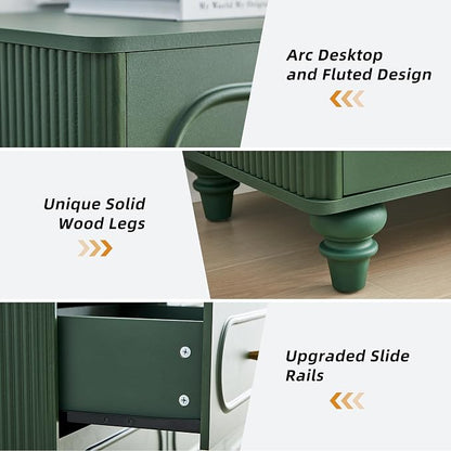 12 Drawer Fluted Dresser for Bedroom, Mid Century Modern Chest of Drawers - Image 5