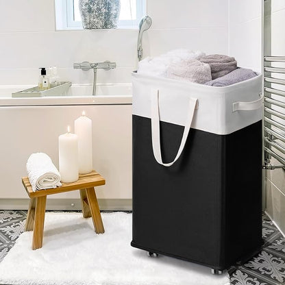 Goodpick Hamper with Wheels 75L 2-Pack, Tall Laundry Basket with Removable Wash - Image 7