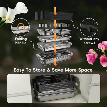 sifer 9Qt 4Pack Chafing Dishes for Buffet | Chafing Dishes - Image 3