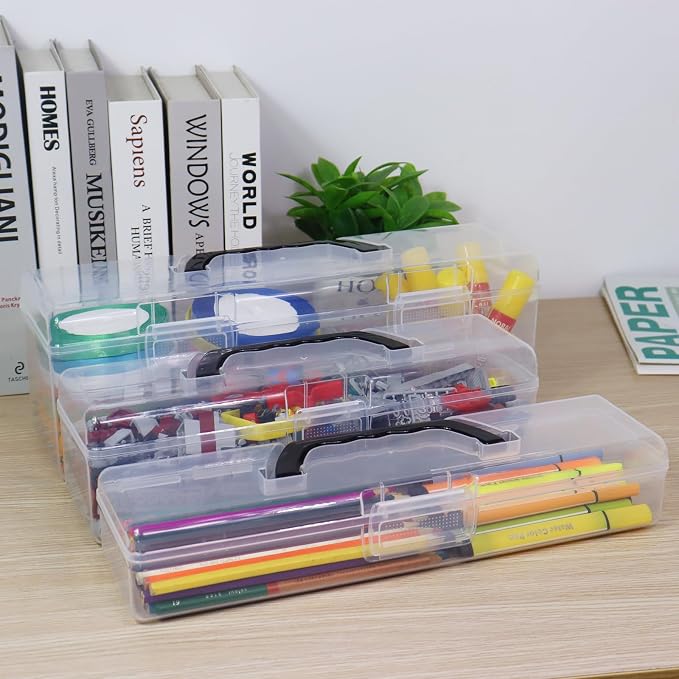 Plastic Storage Container with Lid, Small Storage Bin - Image 6
