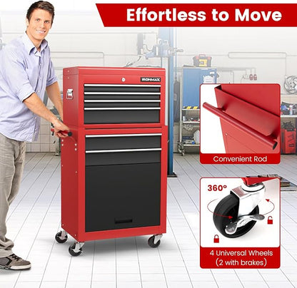 Goplus Tool Chest, 6 Drawers Rolling Tool Cabinet - Image 7