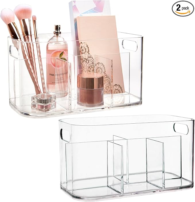 STORi Bliss 5-Compartment Plastic Cosmetics Storage Organizer by STORi
