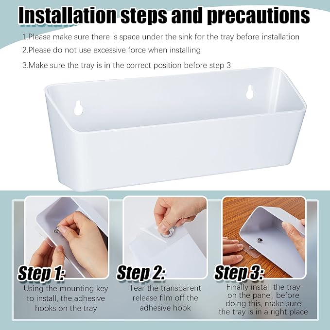 Umigy 2 Pack 11" Tip Out Tray for Sink - Image 4