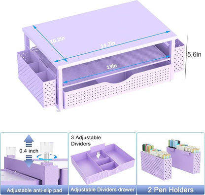 Spacrea Desk Organizer and Accessories, Computer Monitor Stand Riser - Image 6