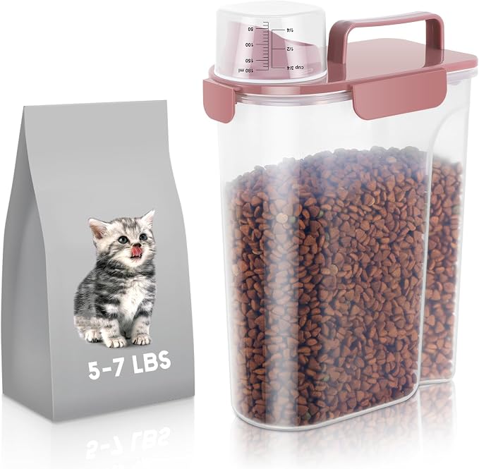 5-7Lbs Cat Dog Storage Container, Portable Pet Food Containers - Image 9