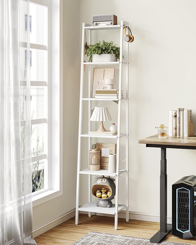Hzuaneri Ladder Shelf, Freestanding Corner Storage Shelf | Bookcase - Image 8