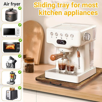 Sliding Tray for Coffee Maker, 360° Rotating Appliance Slider for Kitchen - Image 7
