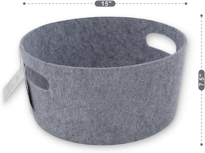 Welaxy Large Storage Basket Felt Open Storage Bins Desk Organize bin Shelf Box - Image 7