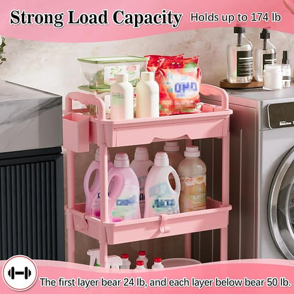 SUNALLY 3 Tier Rolling Cart - Image 5