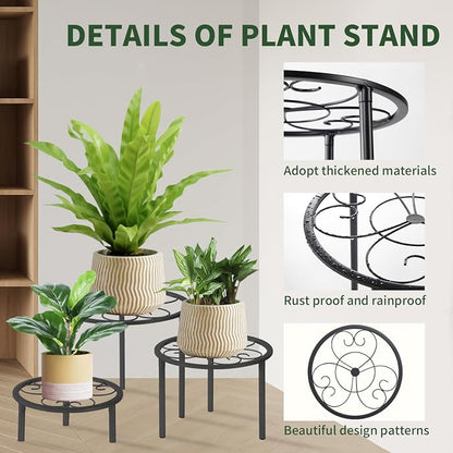5 Pack Metal Plant Stands, Heavy Duty Potted Holder - Image 5