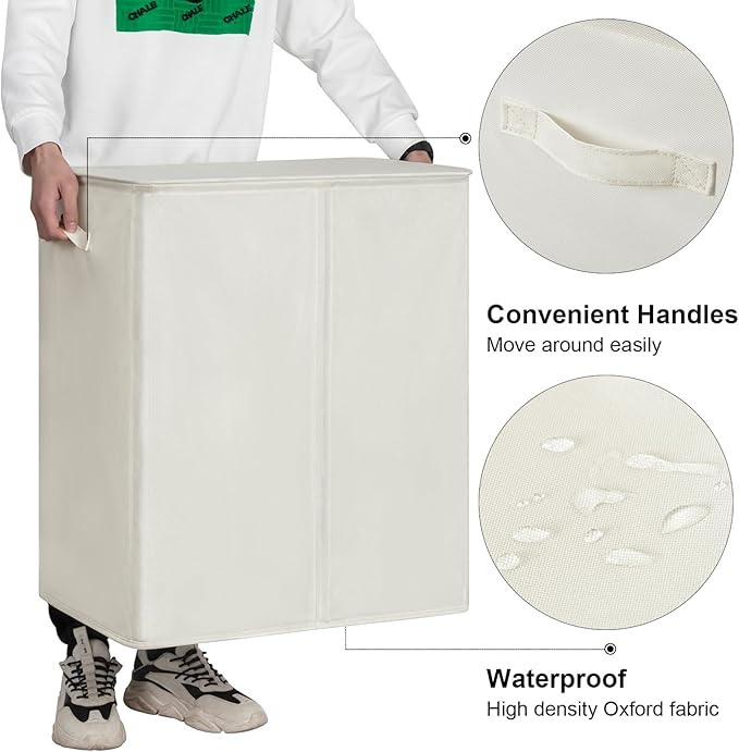 WOWLIVE 140L Double Laundry Hamper - Image 6