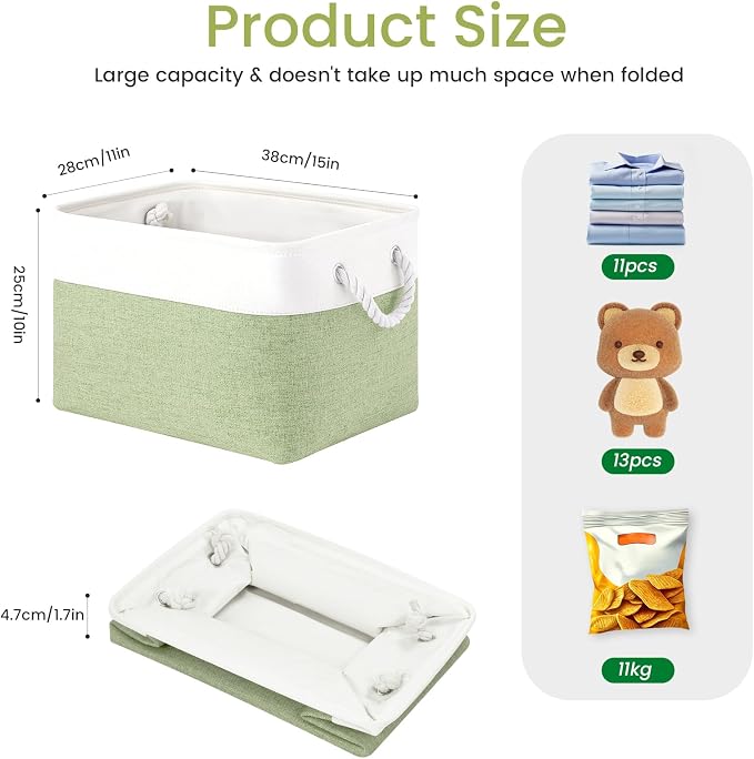 15x11x10 In Foldable Fabric Large Storage Bins - Image 5