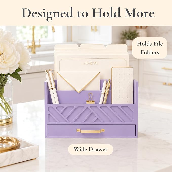 BLU MONACO | Wooden Mail Organizer Countertop - Image 5
