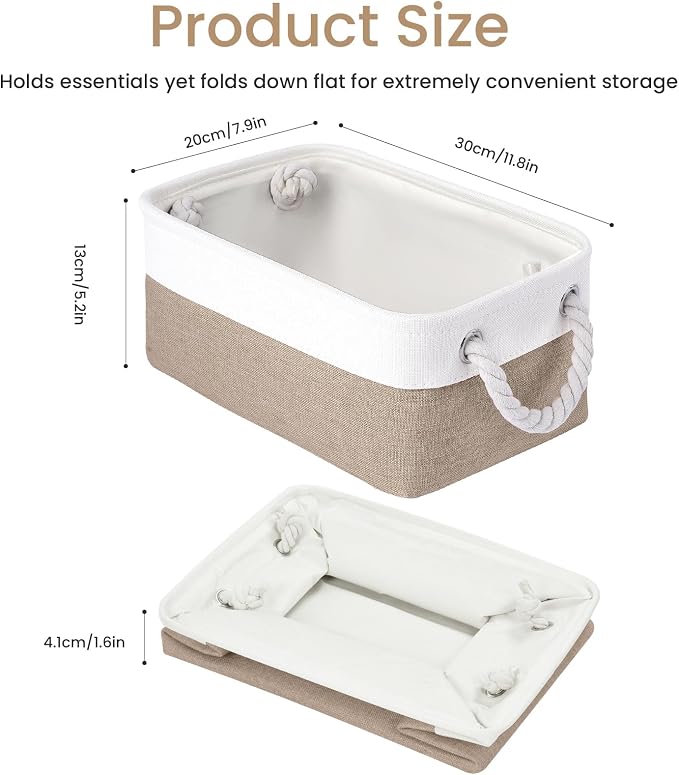 11.8x7.9x5.2 Inch Fabric Small Storage Bins - Image 4