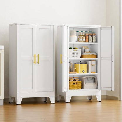 47" White Metal Storage Cabinet - Image 9
