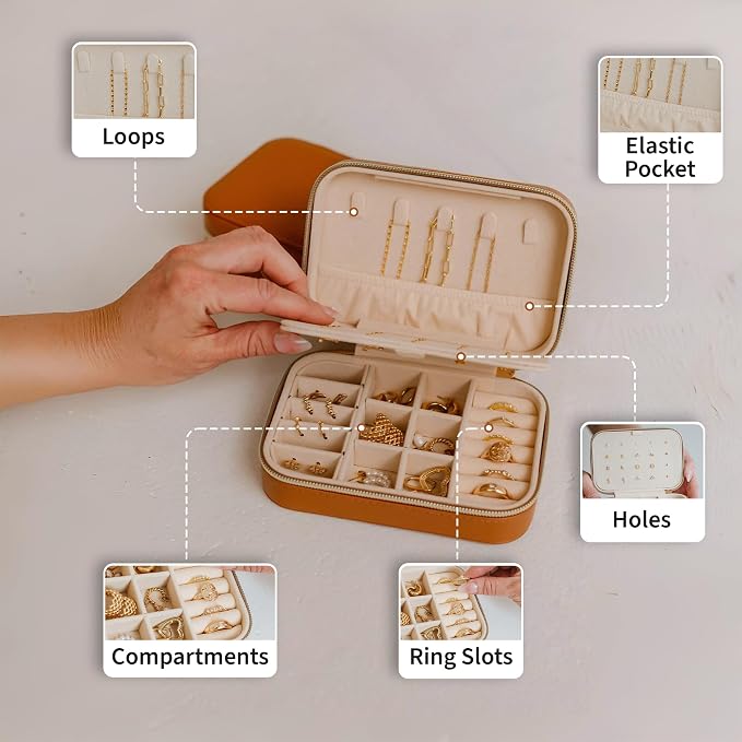 Small Travel Jewelry Box Organizer - Image 3