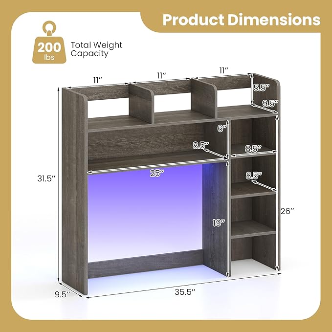 Tangkula Desktop Bookshelf - Image 3